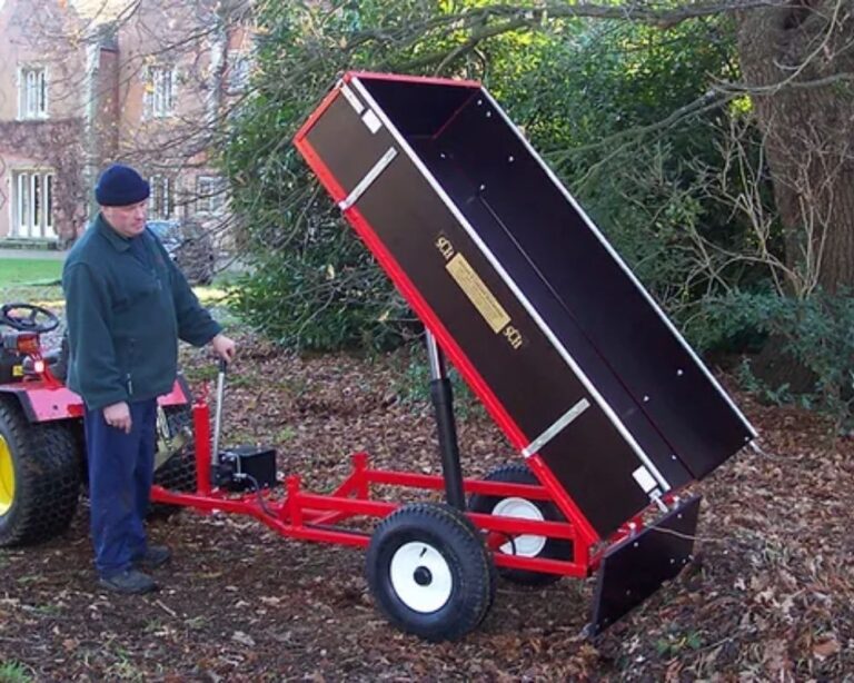 Manual operation hydraulic tipping trailer